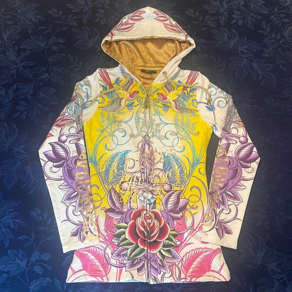 “For Ever” 👑 Christian Audigier hoodie sweatshirt S - Picture 1 of 12
